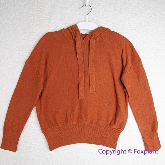 NEW Madewell‎ Clairview Hoodie Sweater, color Maple Glow, XXS - Picture 3 of 16